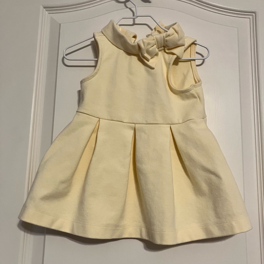 Janie and Jack Yellow Kids Dress with Bow